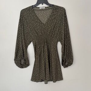 Chic Olive Long Sleeve Dress